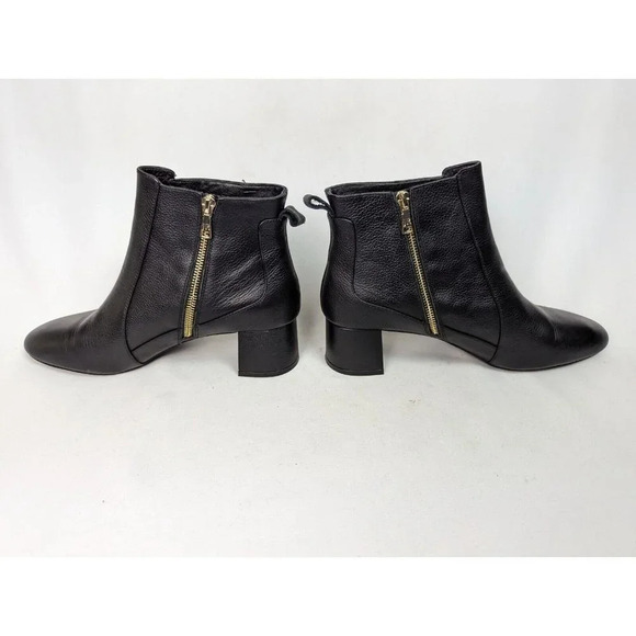 Jack Rogers sz. 11 M Berkley Black Pebble Leather Ankle Boots Booties Classic - Picture 4 of 9